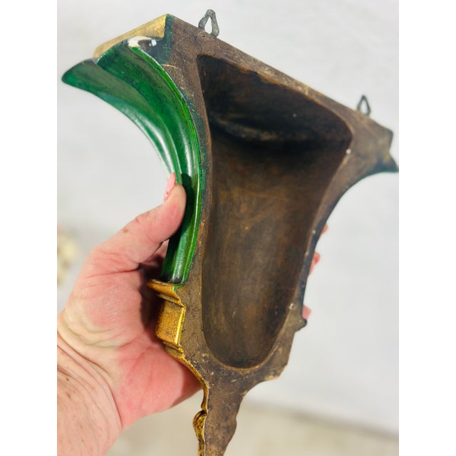 Vintage Italian Wall Brackets, a Pair For Sale - Image 4 of 9