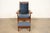 1920s Stickley Brothers Antique Arts & Crafts Carved Oak Barley Twist Lounge Chair With Ottoman, Circa 1920s For Sale - Image 5 of 17