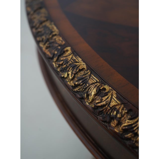 Maitland Smith Round Inlaid Top Bronze Feet Center Table For Sale In Philadelphia - Image 6 of 14