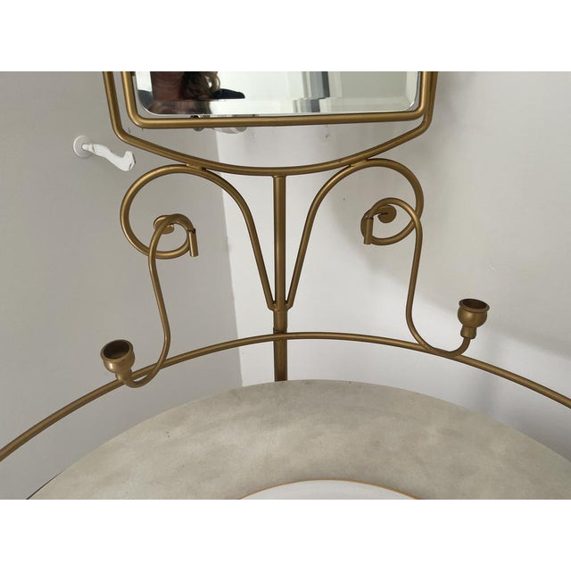 Italian Marble Washing Table with Mirror, 1980s For Sale - Image 3 of 12