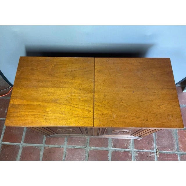 Mid 20th Century Wooden Flip-Top Extendable Buffet Table For Sale - Image 10 of 12