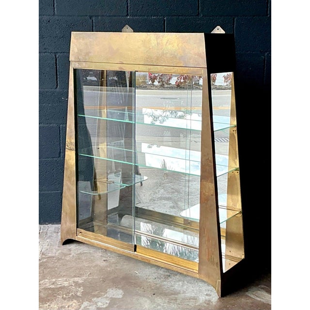 Vintage Boho Brass Tabletop Etagere For Sale - Image 9 of 12