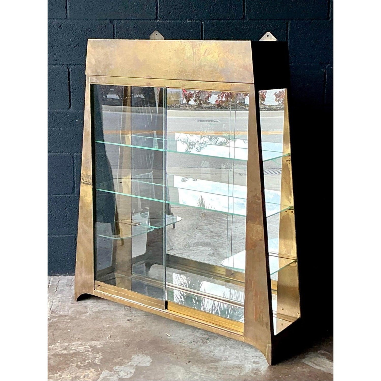 Vintage Boho Brass Tabletop Etagere — additional photo 7