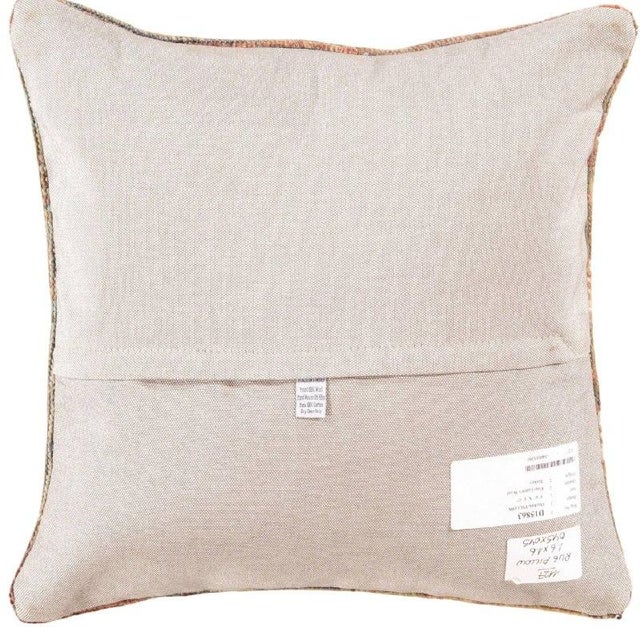 Vintage hand woven Turkish pillow. This is made of wool. Back cotton. Beautiful colors and well made. This pillow features...