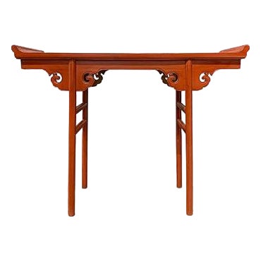 Simple Wing Console Table With Cloud Apron Design For Sale