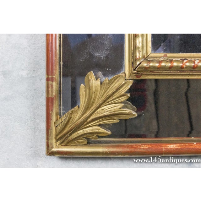 Late 19th Century French 19th Century Carved Giltwood and Beveled Mirror For Sale - Image 5 of 12