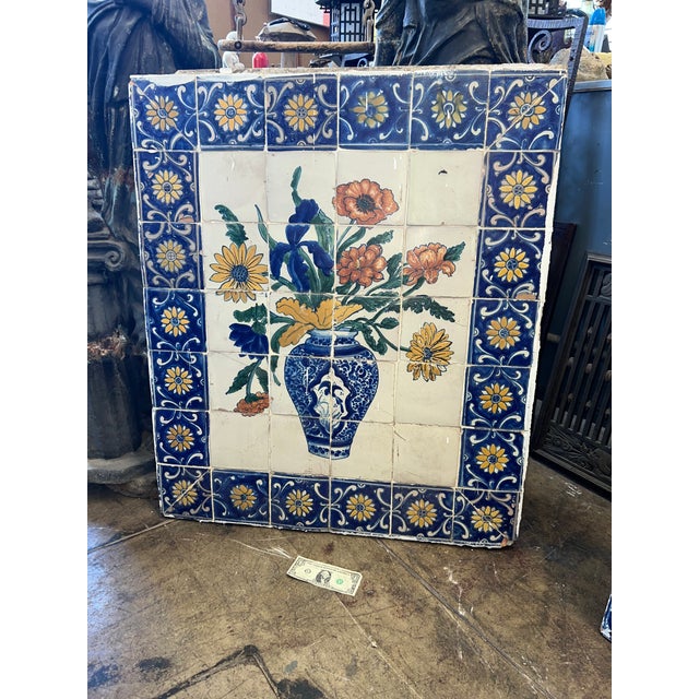 Vintage 1920's Mexico Spanish Tile Mural Set of 2 Chairish