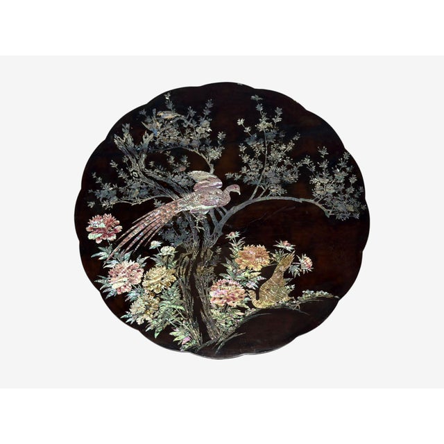 Chinese Export, Ebonized Wood, Mother-of-Pearl, Center Table, China, 1900 For Sale In New York - Image 6 of 18