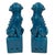 Vintage Chinese Porcelain Turquoise Foo Dog Figurines - A Pair For Sale - Image 10 of 10