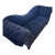 Upholstered Black Tufted Sofa & Ottoman For Sale