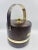 Vintage Georges Briard Coffee-Colored Faux Leather & Golden Accented Ice Bucket For Sale - Image 9 of 12