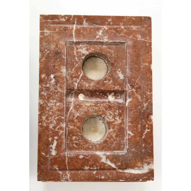 Stone 1980s Italian Marble Ink Wells - a Pair For Sale - Image 7 of 13