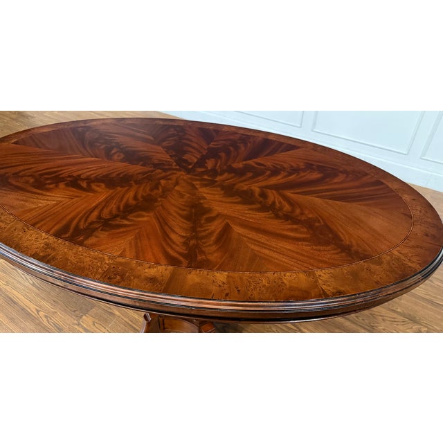 2020s Oval Mahogany Dining/Breakfast/Game/Foyer Table - Showroom Sample For Sale - Image 5 of 14