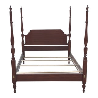 1980s Henkel Harris Full Size Cherry Four Poster Bed For Sale