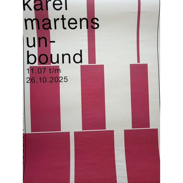Pink Karel Martens – Unbound (2025),Exhibition Poster, Dutch Design, Printed in Netherlands For Sale - Image 8 of 9