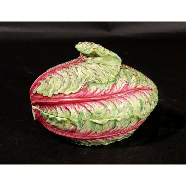 Green Marcolini Meissen Porcelain Red Cabbage Trompe l'Oeil Tureen or Box and Cover For Sale - Image 8 of 15
