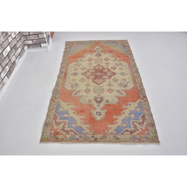 Textile Oushak Floral Handknotted Rug For Sale - Image 7 of 10