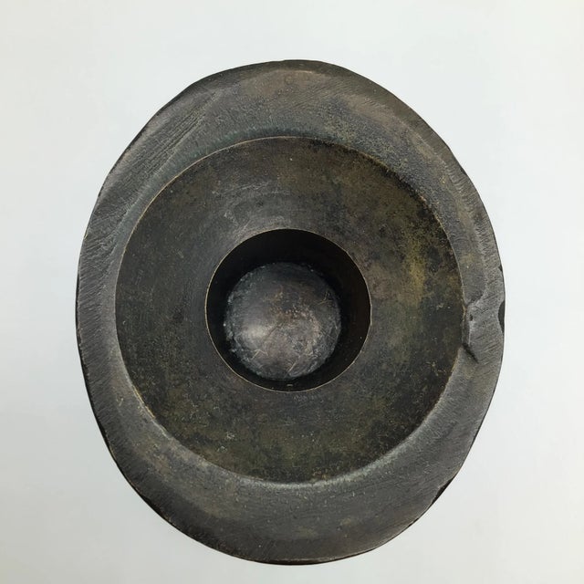 Vintage Pair of Bronze Georgian Style Candle Holders For Sale In Sacramento - Image 6 of 13