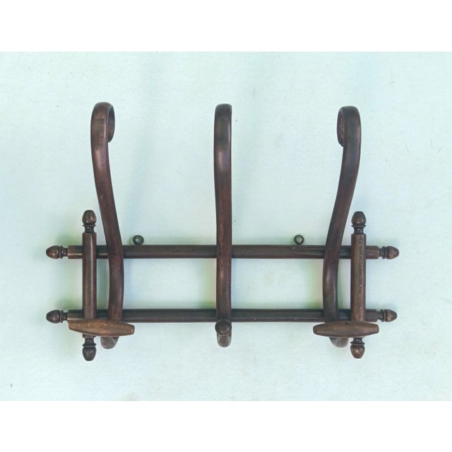 Vintage Bentwood Wall Coat Rack, 1960s For Sale - Image 4 of 4