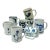 Assorted Classic Blue & White Ceramic Mug Curation - Group of 8 For Sale