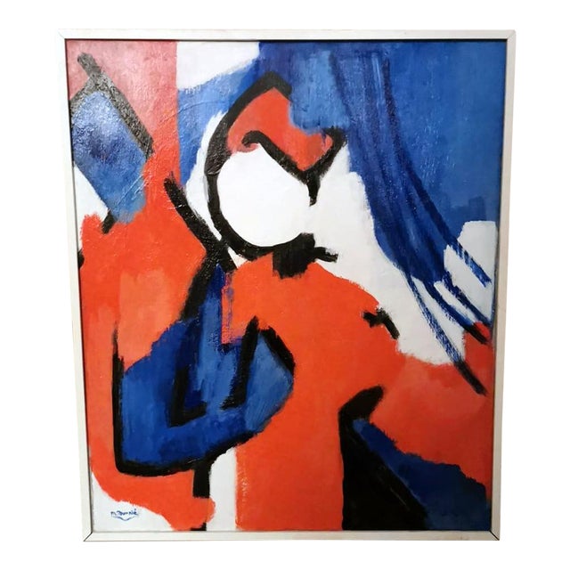 1980s French Symbolic Expressionism Oil Painting Depicting French Revolution For Sale