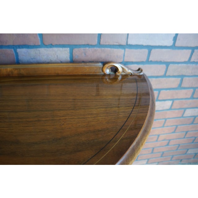 Brown 20th Century Widdicomb Demilune Console Cabinet For Sale - Image 8 of 10