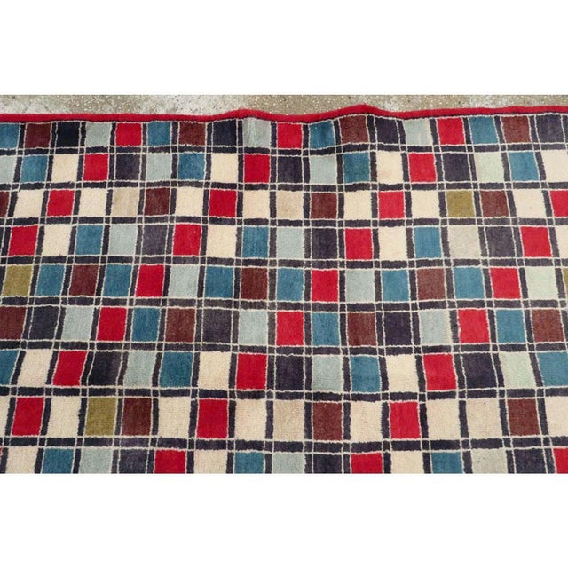 Mid 20th Century Galerie Shabab Collection Vintage Persian Kashan Modernist Rug For Sale - Image 5 of 7