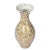 Chinoiserie Chinese Porcelain Yuhuchunping 30 Inch Gold and White Palace Vase With Scalloped Top For Sale - Image 3 of 12