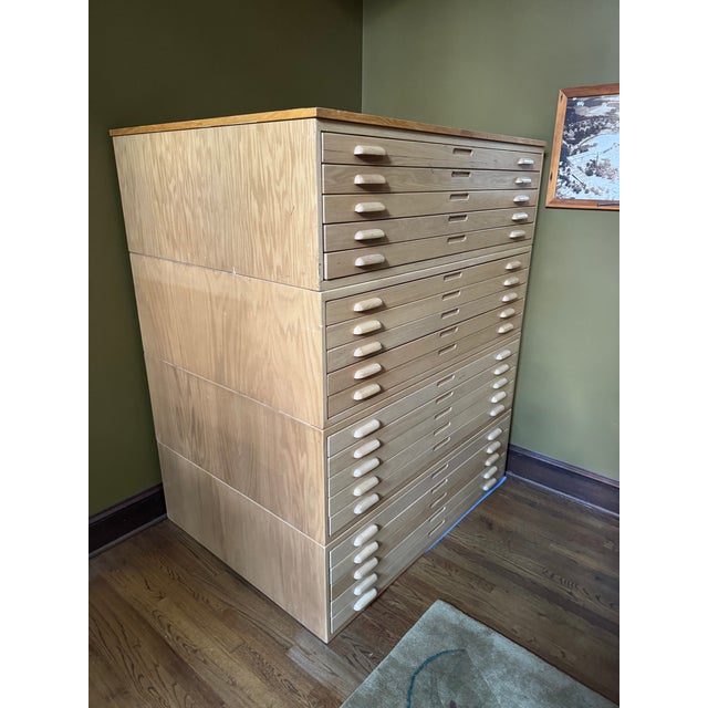 1980s Flat File Map Cabinet For Sale - Image 4 of 10
