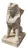 Large scale entryway statue an Egyptian Sphinx in crackle glazed porcelain, circa 1980s.