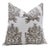 Fabdivine Traditional Block Print Pillow Cover 22x22 Inch Thick Cotton White- Vrindavan For Sale