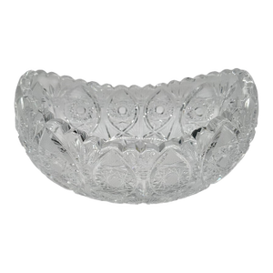 Vintage American Brilliant Style Cut Crystal Serving Bowl