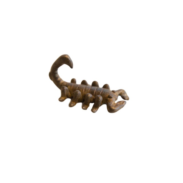 Metal Vintage African Dark Bronze Scorpion For Sale - Image 7 of 7