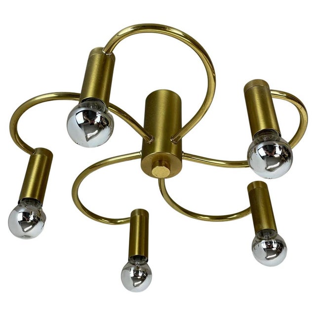 Round Brass Ceiling Light, Germany, 1980s For Sale - Image 18 of 18