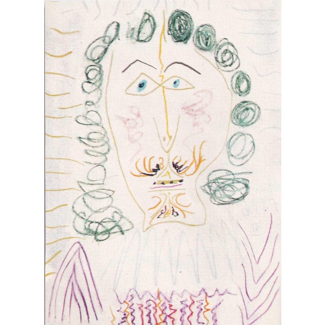 Set of 4 Vintage Pablo Picasso Tête De Mousquetaire Offset Lithograph Prints in Plexiglass Frames, 1960s For Sale - Image 9 of 10