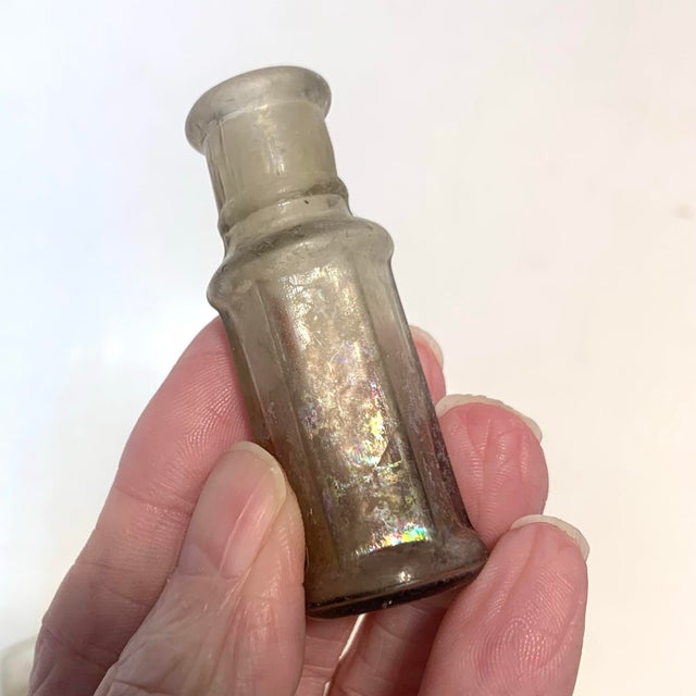 Early 20th Century Clear Glass Miniature Bottle Set of 7 For Sale - Image 11 of 12