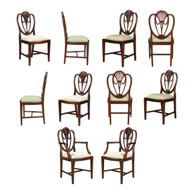 Niagara Furniture Clover Back Dining Chairs - Set of 10 For Sale