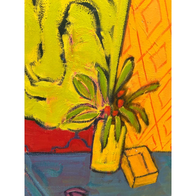 Mid-Century Modern 1970s Monumental Molly Schiff Interiors Painting For Sale - Image 3 of 4