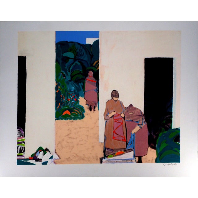 Gabriel Godard, Retour du marché, Lithograph For Sale