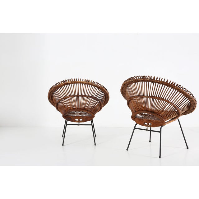 Set of Rattan Lounge Armchairs by Janine Abraham & Dirk Jan Rol, 1960s For Sale - Image 11 of 14