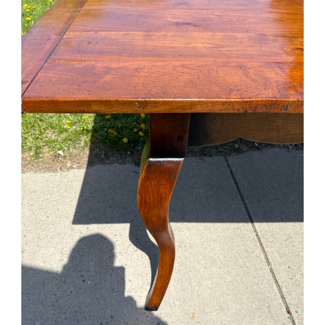 Brown Vintage Handcrafted French Country Style Dining Table For Sale - Image 8 of 12