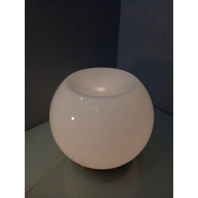 Table Lamp in Brass and Glass Sphere, 1960s For Sale - Image 3 of 11
