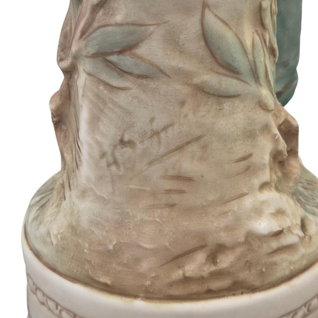 Ceramic Bohemia Art Nouveau Ceramic Figures by H. Schubert for Royal Dux, 1890s, Set of 2 For Sale - Image 7 of 13