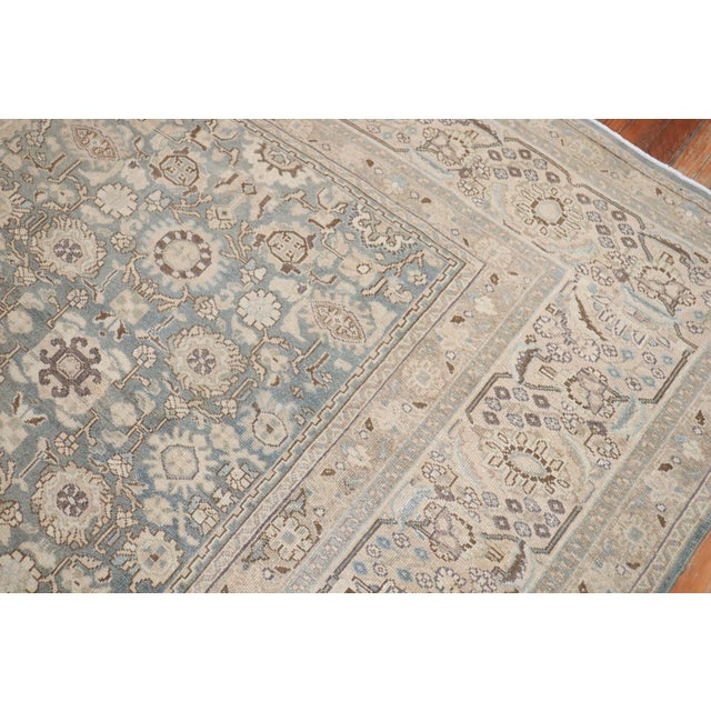 Early 20th Century Zabihi Collection Blue Green Persian Malayer Rug - 10'4" x 13'7" For Sale - Image 4 of 8