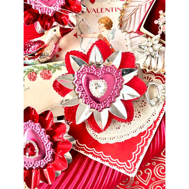 This listing is for one ornament. It was made by me for my company, Black Market Creative. This artisan-made Valentine...