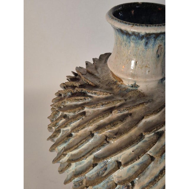 Blue Large Scandinavian Modern Ceramic Stoneware Vase by Josef Simon, Sweden, 1960s For Sale - Image 8 of 11