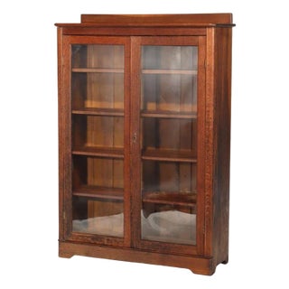 Arts & Crafts Larkin Oak 2-Door Bookcase C1920 For Sale