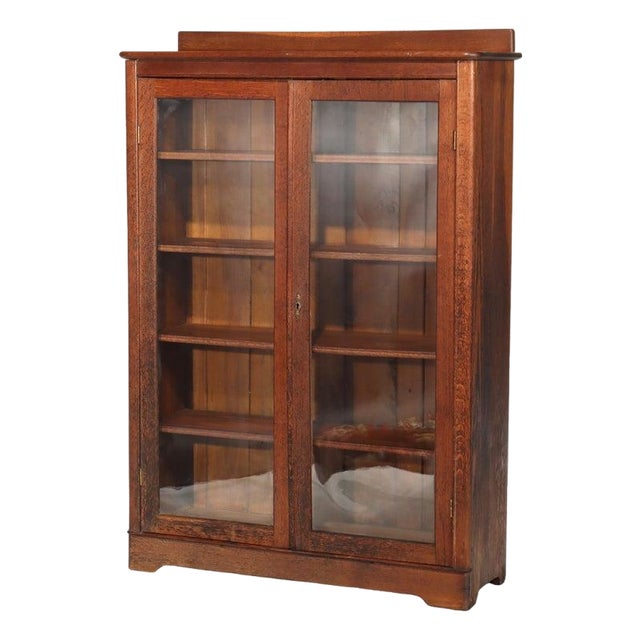 Arts & Crafts Larkin Oak 2-Door Bookcase C1920 For Sale