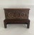 Wood carved chest with mother-of-pearl inlay dating to early 1900s Mindanao sits in a newer custom made wood stand. The...