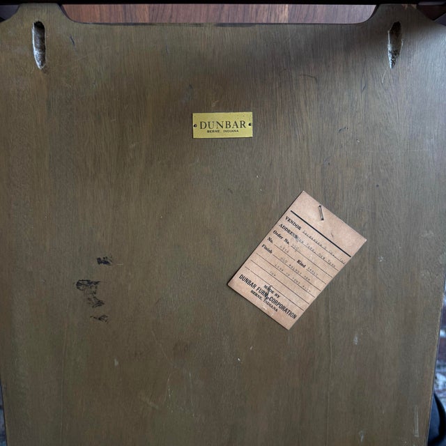 Pair of Dunbar Walnut and Mahogany Side Tables With Leather Capped Feet For Sale - Image 10 of 12